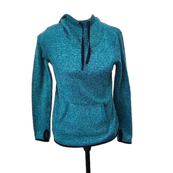 Danskin Now women's 1/4 zip Green Hoodie jacket, Small - Picture 1 of 3